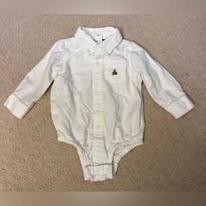Baby Gap White Button-Down Bodysuit | 6–12M